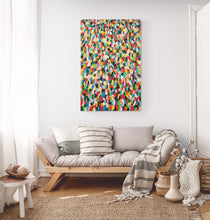 Charger l&#39;image dans la galerie, Tableau abstrait multicolore moderne dans salon bohème

